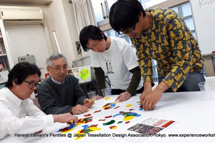 Experience Workshop introduced Haresh Lalvani’s Pentiles at Japan Tessellation Design Association, Tokyo
