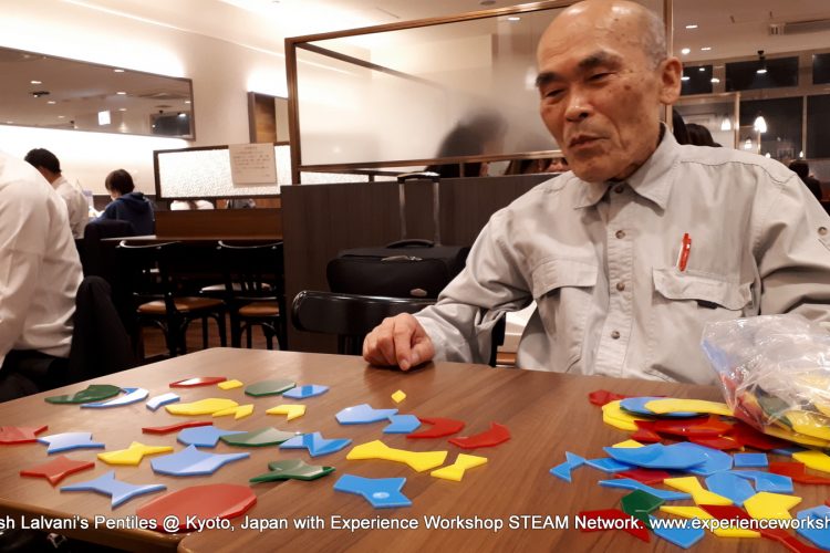 Haresh Lalvani’s Pentiles were studied and discussed by renowned Japanese mathematicians from Experience Workshop’s STEAM Network in Kyoto, Japan